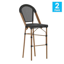 Flash Furniture 30 in Indoor/Outdoor Barstool, Black, 2-Pack
