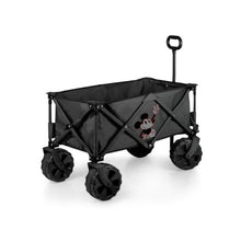 PICNIC TIME Disney Mickey Mouse Adventure Wagon Elite All-Terrain Beach Wagon withTable Top Lid & Soft Cooler Liner, Utility Wagon, Garden Wagon, (Dark Gray)