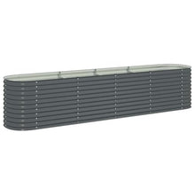 Makastle Raised Garden Bed Outdoor 157.5" x 31.5" x 31.9" Gray Galvanized Steel Weather Resistant Modern Rectangular Floor Standing Planter