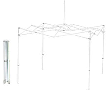 E-Z UP Eclipse Instant Shelter Canopy, 10' x 10', White Steel Frame and Professional Grade Royal Blue Top