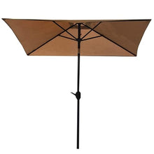 EUQKKWLOY 2.35m Outdoor Patio Umbrella - Rectangular Beach Parasol with Crank & Tilt UV Resistant Waterproof Ideal for Garden Poolside and Backyard Use