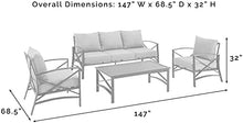 Crosley Furniture Kaplan 4-Piece Sofa Patio Set