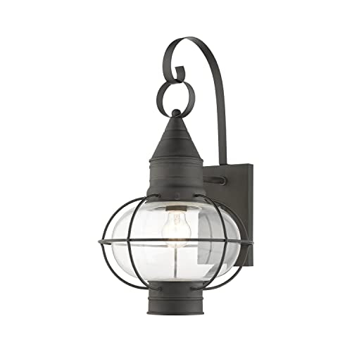 Livex Lighting 26904-61 Newburyport Outdoor Wall Lantern, Charcoal