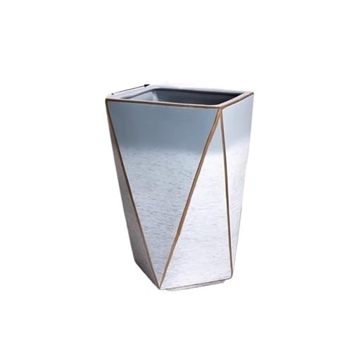 thalo Planter Pots Tall Ceramic Flowerpot Rhombus Quadrilateral Flowerpot Blue Creative Large Green Plant Flowerpot Plant Container Accessories (Size : Small)