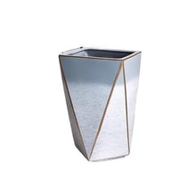 thalo Planter Pots Tall Ceramic Flowerpot Rhombus Quadrilateral Flowerpot Blue Creative Large Green Plant Flowerpot Plant Container Accessories (Size : Medium)