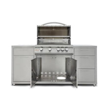 Blaze 6 ft Stainless Steel BBQ Island w/Premium LTE 32 in. Natural Gas Grill - BLZ-SS-ISLAND-4LTE2-NG