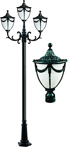 DABMAR LIGHTING INC Rachel 3-Light Post Fixture GM4815-VG