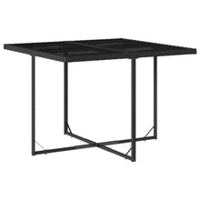 AMBERARD Patio Dining Set Set of 10 Black PE Rattan 10-Seater Foldable Furniture Set