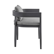 ARMEN LIVING SETODME5BLGRY Menorca Outdoor Patio 5-Piece Dining Table Set in Aluminum Cushions, Dark Grey
