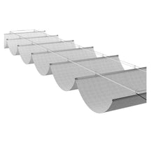 U Shape Wave Sail Awning, Retractable Canopy for Patio & Deck,