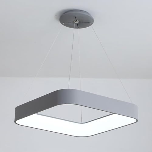 MVNOIRE Modern Simple Aluminum Lampshade Pendant Light LED Source Kitchen Island Decorative Lamp Three-Color Dimmable Indoor Hanging for Dining Room Bedroom