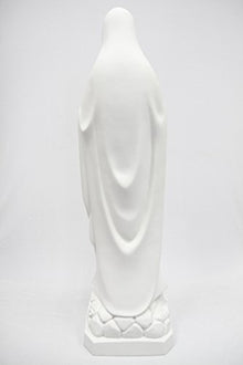 Vittoria Collection 32 Inch Our Lady of Lourdes Mother Virgin Mary Statue Sculpture Figurine Made in Italy Indoor Outdoor Garden Grotto