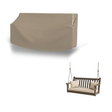Seal Skin Covers Swing Canopy Cover, Heavy Duty PVC-Coated Polyester Outdoor Patio Swing Cover, Water & UV Resistant Protection with Air Vent, Handle and Flap Type Zipper, Beige, 87"L x 49"W x 67"H