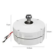 HENGJINGTR 48V,2000W 3 Phase Gearless Permanent Magnet AC Alternator Water Wind Turbine Generator with Rectifier, 12V-220V Windmill Generator Rectifier(48V,White)