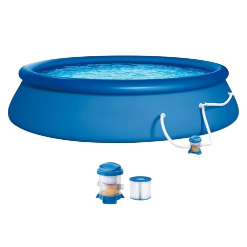 15ft x 36in Round Inflatable Ring Top Outdoor Above Ground Pool with Pump