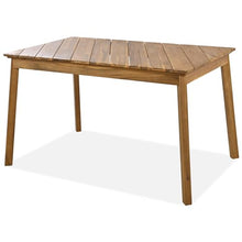 HOXURY Acacia Wood Outdoor Dining Set with 2 Benches – Durable Picnic Table for Patio, Garden & Indoor Use – Natural Finish, Adjustable Feet, Easy Assembly