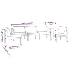 MNCVXAXG 5 Piece Aluminum Patio Lounge Set with Cushions