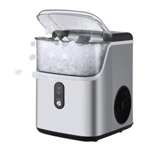 GarveeTech Nugget Ice at Home with Portable Ice Maker - 33 LBS/24H Production, One-Click Operation, Self-Cleaning, Compact Design, and Perfect for Kitchen/Party Use