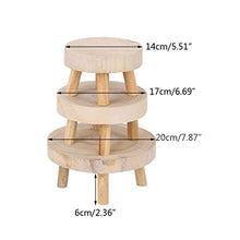 RWGOVLU Plant Stand Plant Stand/Plant Display Printed Wood Stool Flower Pot Stand Round Bench Plant and Succulent Base Indoor Flower Pots Stand