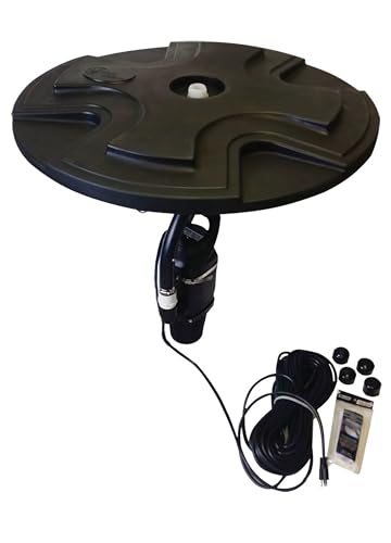 Outdoor Water Solutions 1/2HP Decorative Pond Floating Eco Fountain | Optional Color Changing Lights | Floating Display Fountain for Ponds (No Lights)