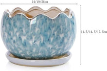 FAFACAI Flower pots Succulent Pots White Ceramic Flower Pot Flowerpot Herb Plant Flower Pot Succulent Planter Plant Flower Pot for Indoor Outdoor Plants -D||L (Color : B, Size : L) (B Large)