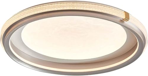 NATUZORA 16.5/20.48inch Simple Round Ceiling Light, Modern Light Luxury Acrylic Ceiling Lamps, LED 3-Color Dimming Close to Ceiling Lights for Balcony Bedroom Study Room Living Room(52cm)