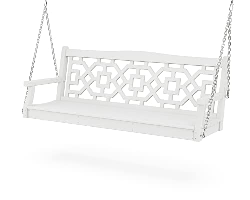 Martha Stewart by POLYWOOD® Chinoiserie 60” Swing in White
