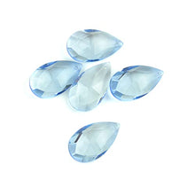 38mm/50mm/63mm/76mm/89mm Blue Tear Drop Glass Crystal Prism DIY Pendant Chandelier Jewelry Suncatcher Spacer Faceted,50mm 100pcs