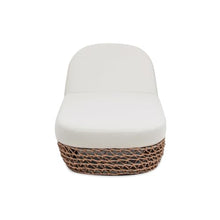 callmego Upholstered Woven Patio Deep Seating Sofa with Olefin Fabric and Foam Cushions for Outdoor Living Spaces (Patio Lounger + Beige + Olefin + Foam)
