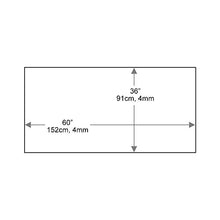 Dulles Glass 36X60 inch Rectangular Glass Table Top - Tempered - 1/4" Thick Glass Surface, Safe Beveled Edge, Eased Corners, Multipurpose for Dining Table, Patio, Coffee and End Table