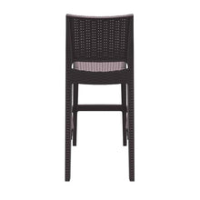 Home Square 30" Resin Wickerlook Patio Bar Stool in Brown - Set of 2