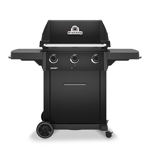 Broil King 844157 Signet 320 Shadow 3-Burner Natural Gas Grill in Black
