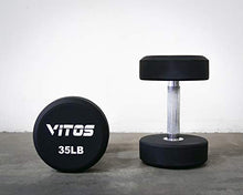 Vitos Fitness TPU Urethane Commercial Dumbbells White
