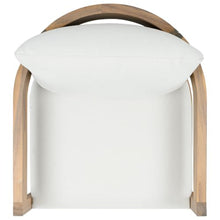 SAFAVIEH Outdoor Kento Swivel Chair, 7.1" Oak/Ivory PAT7099B