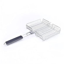 OEKFVCHVZ BBQ Grilling Tray Basket Stainless Steel Heat Resistant Grill with Detachable Handle Easy to Clean