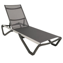 Furnish Theory Seabreeze Deck Patio Sunloungers Sun Loungers Lounge Chairs Outdoor Sling Chaise Lounges (Anthracite Frame & Anthracite Mesh; Set of 2)
