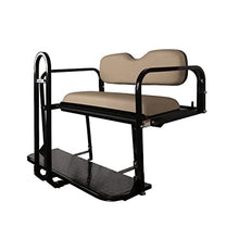 ProFX Golf Cart Rear Flip Seat Kit with Grab Bar for EZGO RXV Gas & Electric Golf Carts Stone