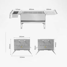Portable Charcoal Grill, Stainless Steel Mini Foldaway Charcoal Grill for Travel, Camping, Garden Backyard, Tailgating, Backyard Barbecue, Picnics