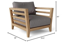 Anderson Teak DS-831 Cordoba 1-Seater Deep Seating Armchair, Natural