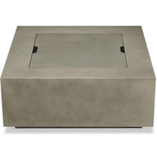 Home Square 2-Piece Set with Square Propane Fire Table & Fire Glass