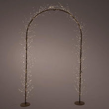 Lumineo 1440 Micro LED Lighted Door Arch – 90"x51", Warm White Twig-Style Branches, Indoor/Outdoor Holiday Entryway Decoration