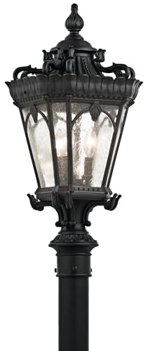 Kichler Tournai Outdoor Post Light, Textured Black, 27"