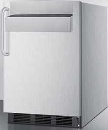 Summit 24” Refrigerator w/Speed Rail, Built-in, Outdoor, Bar Refrigerator, 5.5 cu.ft. Capacity, Stainless Steel- SPR7BOSSTSR
