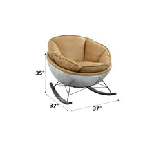 Oosofi Top Grain Leather Rocking Chair