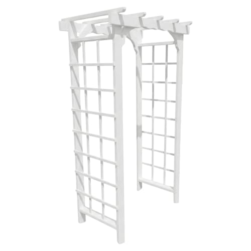 Keystone Amish Co. Dover Cedar Arbor, 3-Foot, White Paint