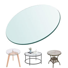 Glass Table Top, Tempered Glass Table Outdoor, for Dining Table, Coffee Table, Restaurant Table，Coffee Table, Office Table, Side Tab, 32/34/36/38 Inch Round 1/4" Thick Beveled Polished Edge, Round Gla