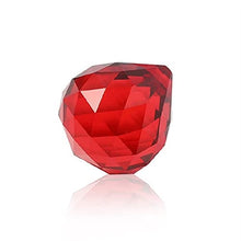 JUIYU Chandelier Crystal Prisms Pendants Red Crystal Glass Ball Faceted Lighting Ball Crystal Sphere Prisms Hanging Suncatcher Crystals Lighting Lamp Replacement Parts (Size : 40mm 40pcs)