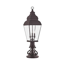 Livex Lighting 2594-01 Exeter Traditional 3 Light Antique Brass Post-Top LantermAntique Brass