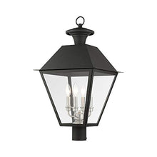 Livex Wentworth Collection 4 Light Outdoor Post Top Lantern Black
