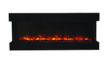 Sierra Flame Amantii 26" Flush Mount Fireplace with Black Glass Surround Log Set